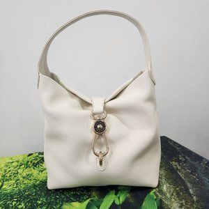 Authentic ~ Dooney & Bourke Pebbled Leather Logo Loc Sac Hobo Shoulder Bag
